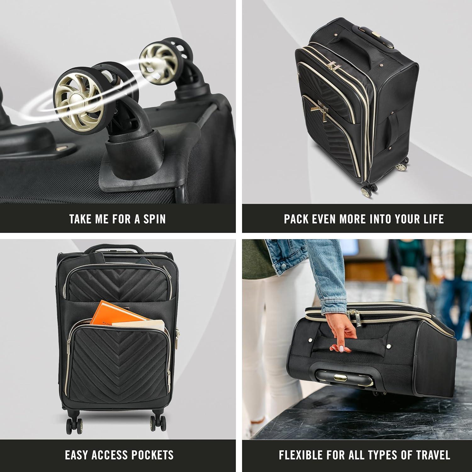 Maleta Kenneth Cole Reaction Chelsea 61 cm Negra Expandible