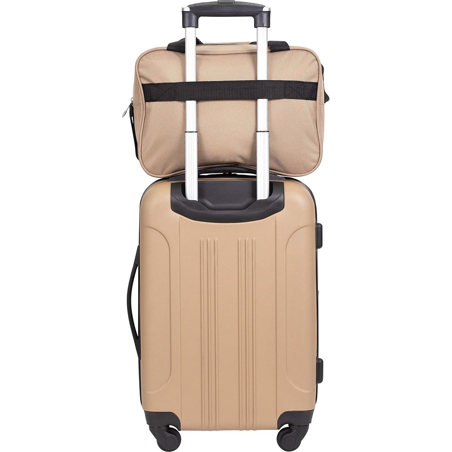 Midtown Hardside 4-Piece Luggage Travel Set, Tan