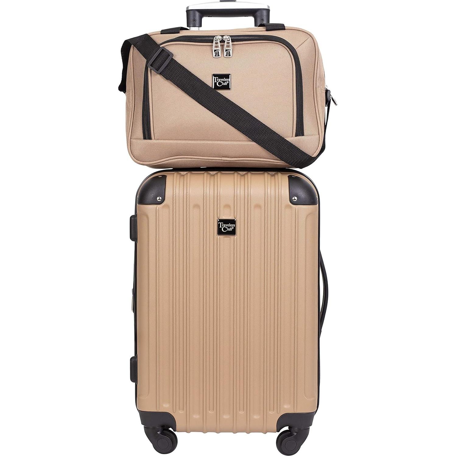 Midtown Hardside 4-Piece Luggage Travel Set, Tan