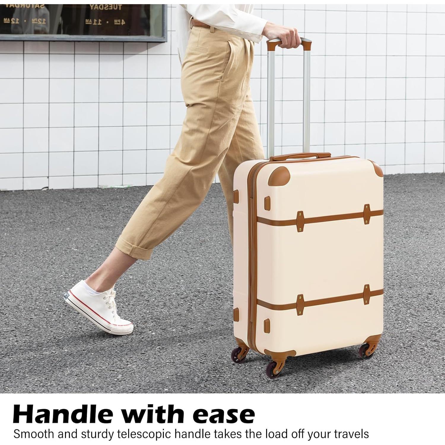 Conjunto de Equipaje Coolife 3 Piezas Maleta Dura Blanco