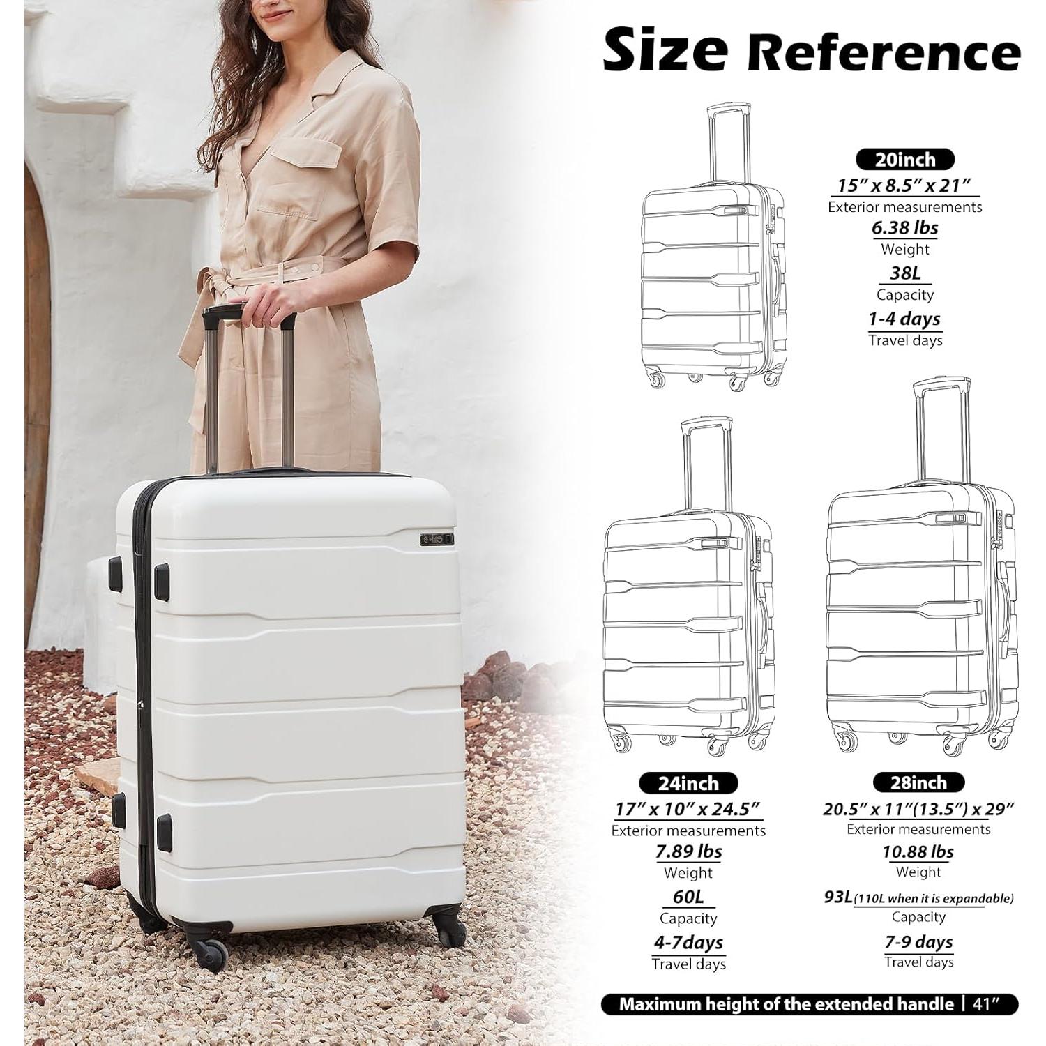 Maleta Coolife Spinner 20" con cerradura TSA Azul Caribe