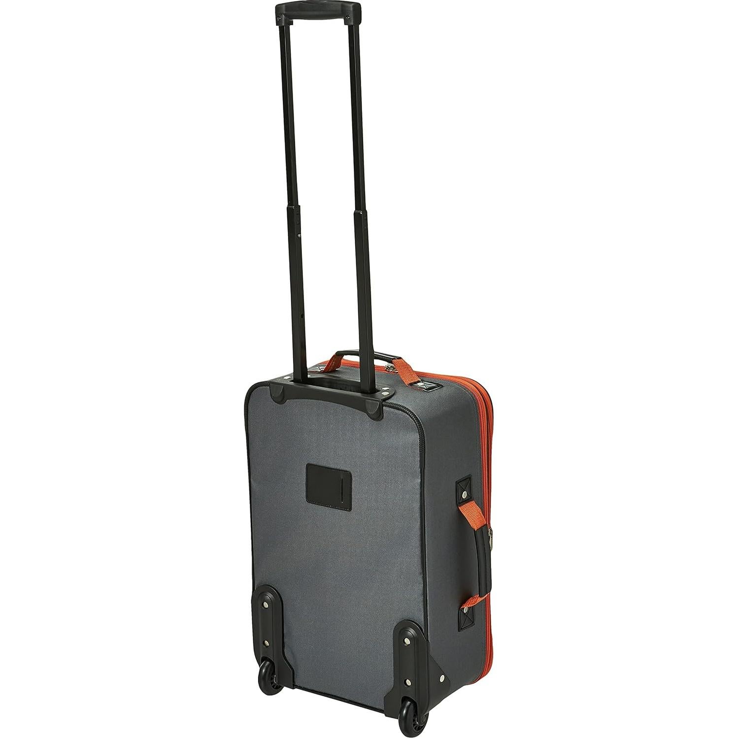 Fashion Expandable Softside Upright Luggage Set, Charcoal, 2-Piece (14/19)