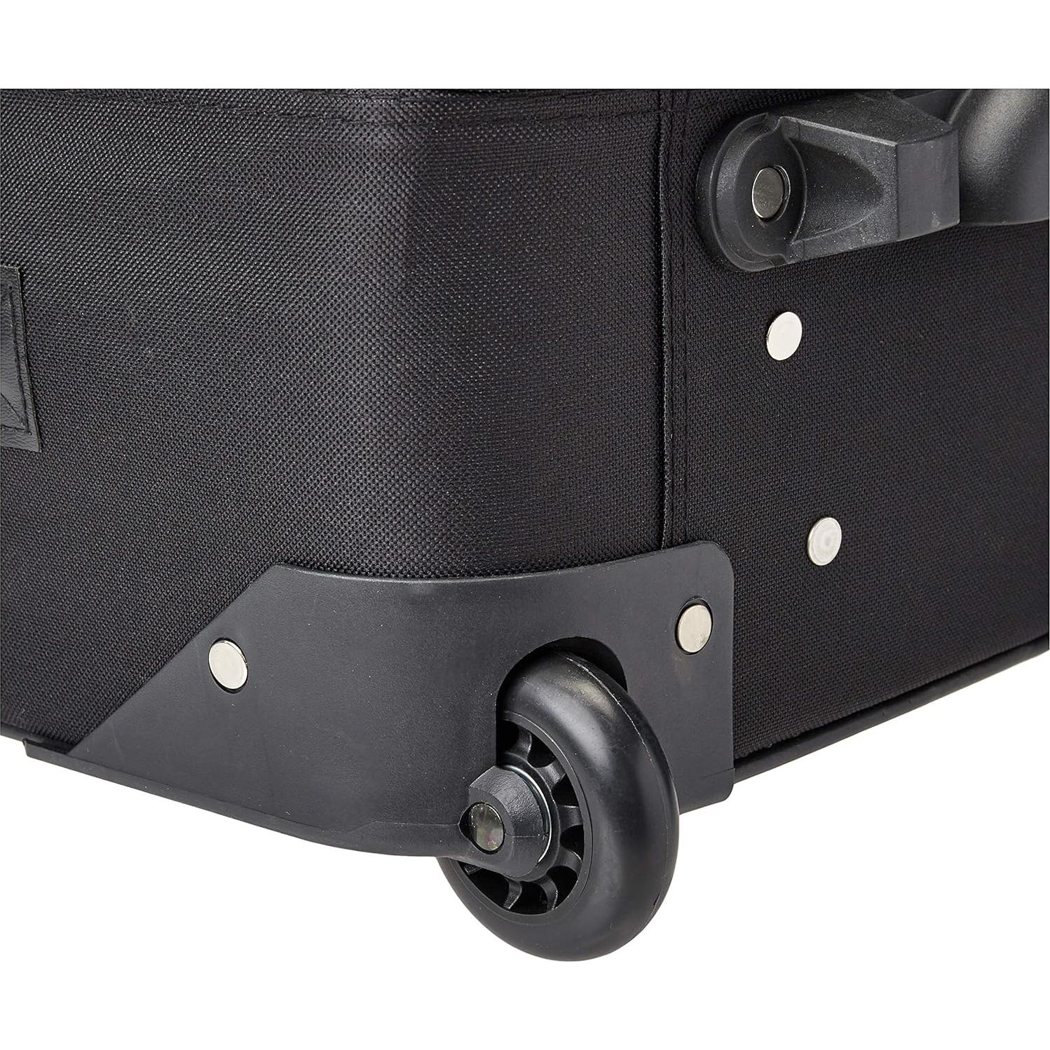 Conjunto de Equipaje Rockland 2 Piezas Expandible Cuadros Negros