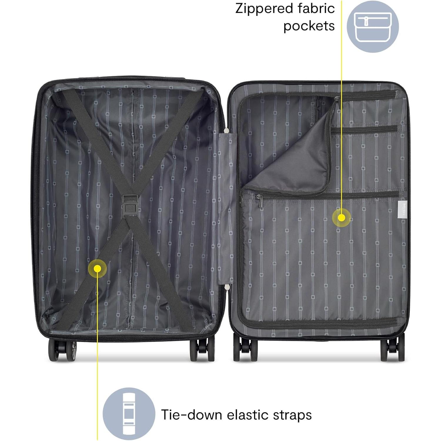 Maleta Delsey Paris Margot Mediana 61x29x44.5 cm Negra