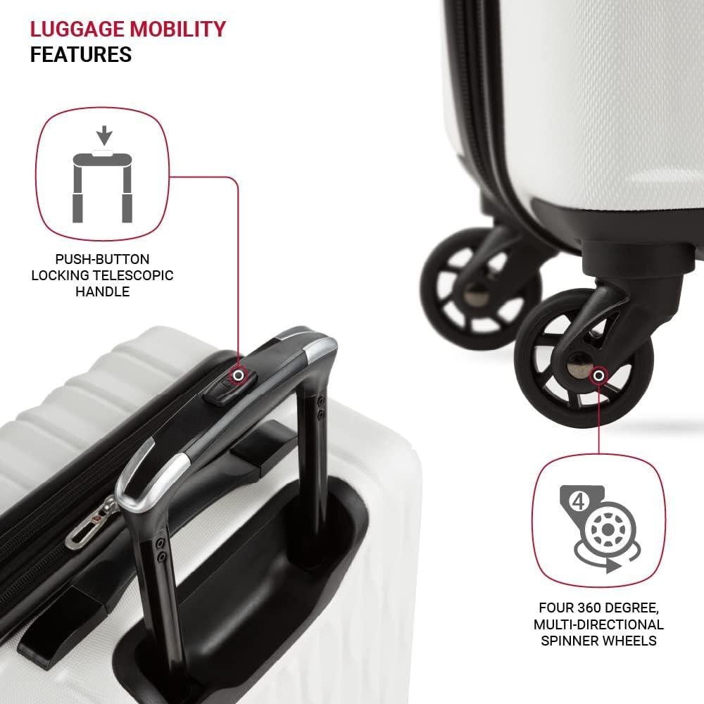 Equipaje Duro Expandible SwissGear 8018 20" Blanco 50.8 cm