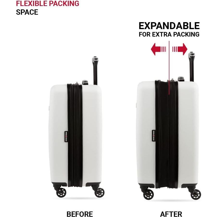 Equipaje Duro Expandible SwissGear 8018 20" Blanco 50.8 cm