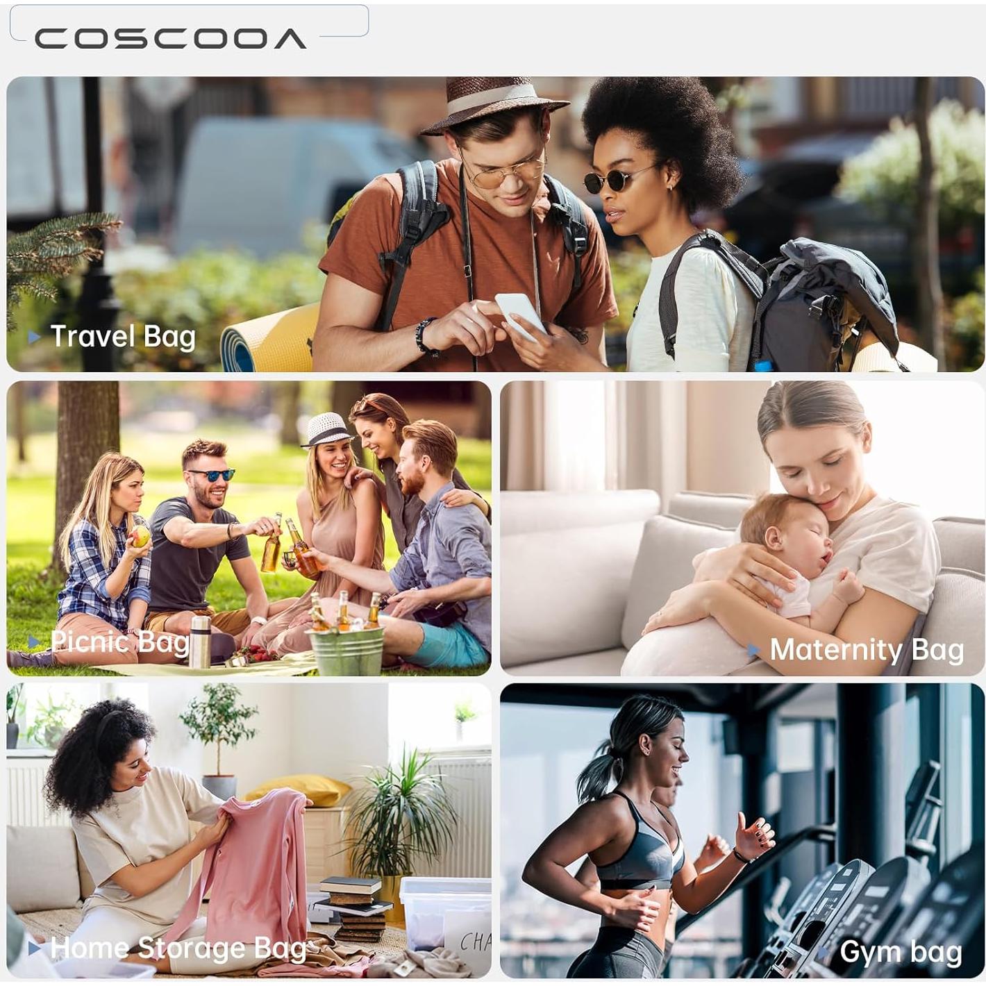 Bolsa de viaje plegable COSCOOA 45L impermeable unisex