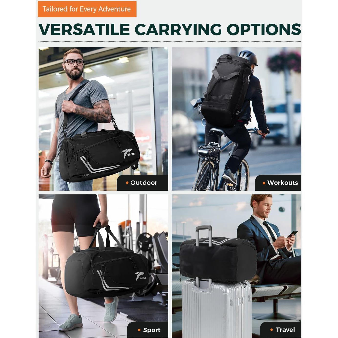 Bolsa de Gimnasio Tolaccea 45L Unisex con Compartimentos