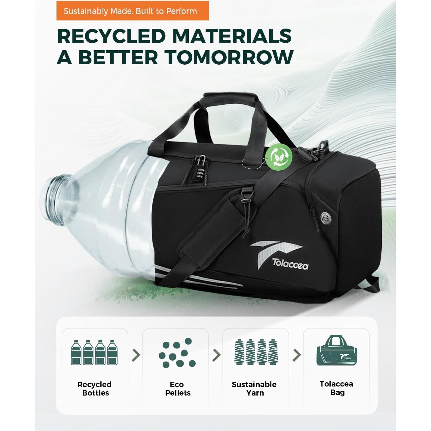 Bolsa de Gimnasio Tolaccea 45L Unisex con Compartimentos