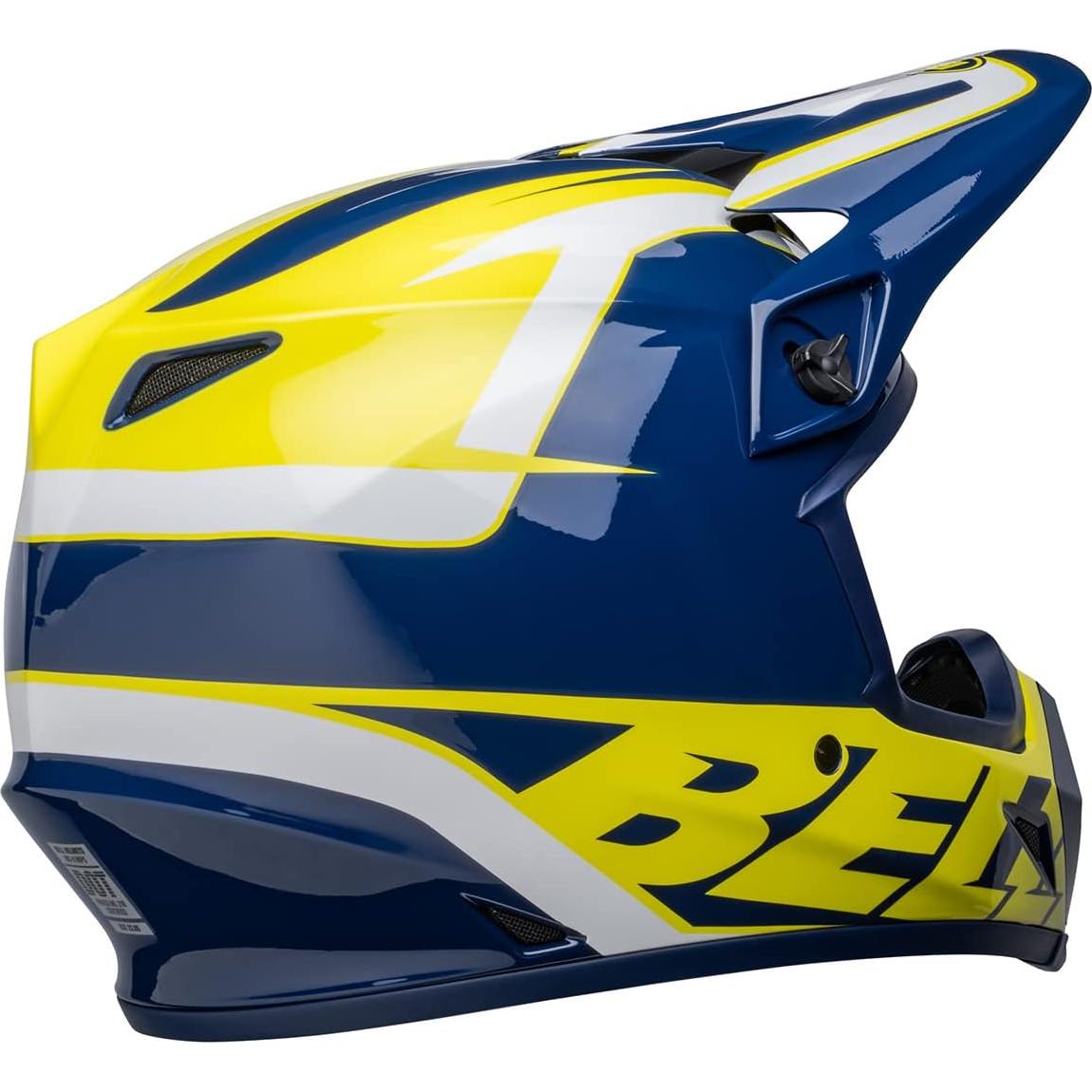 Casco de Motocross BELL MX-9 MIPS Azul/Amarillo Mediano