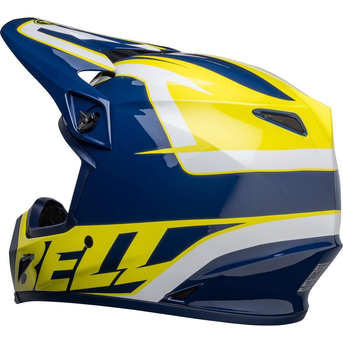 Casco de Motocross BELL MX-9 MIPS Azul/Amarillo Mediano