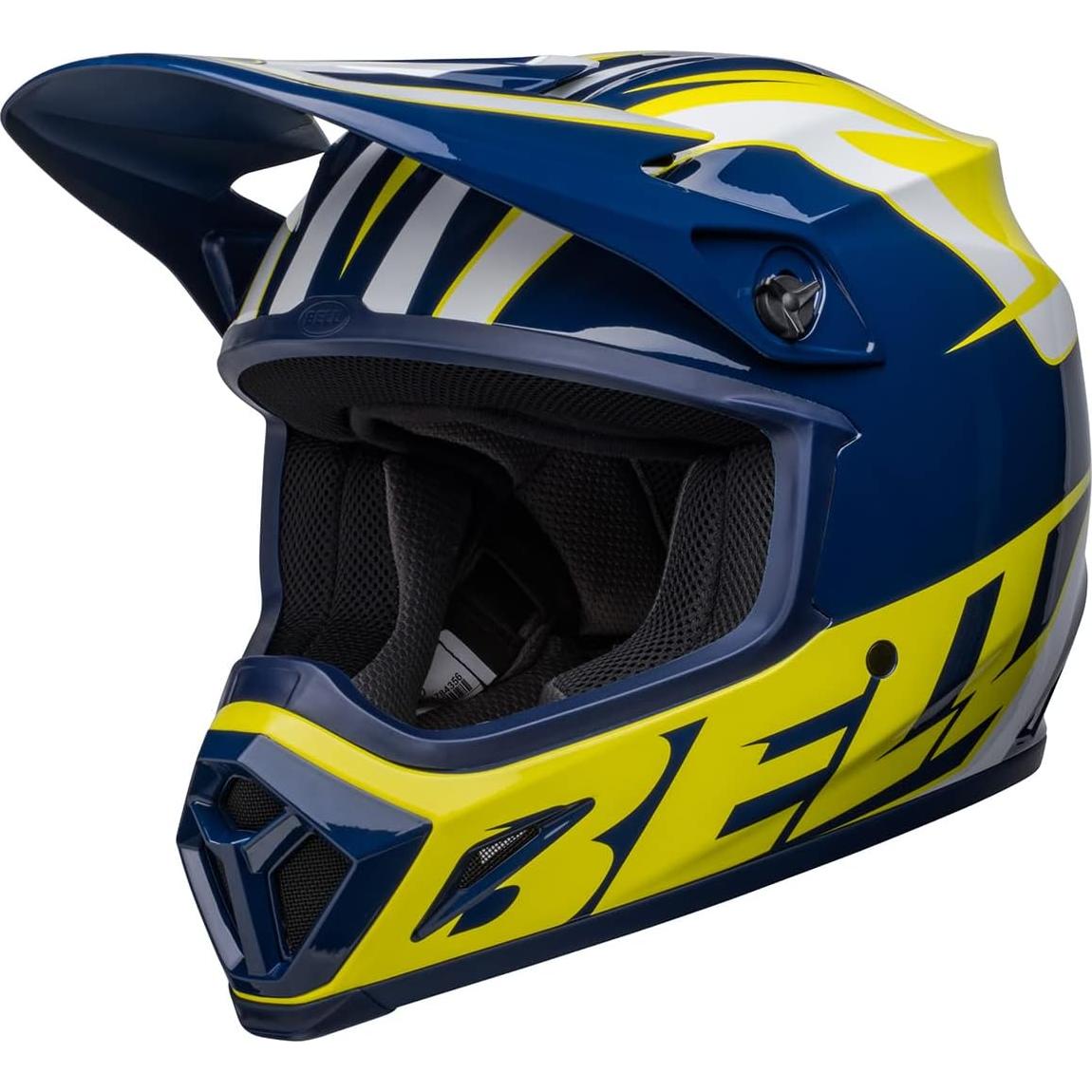 Casco de Motocross BELL MX-9 MIPS Azul/Amarillo Mediano