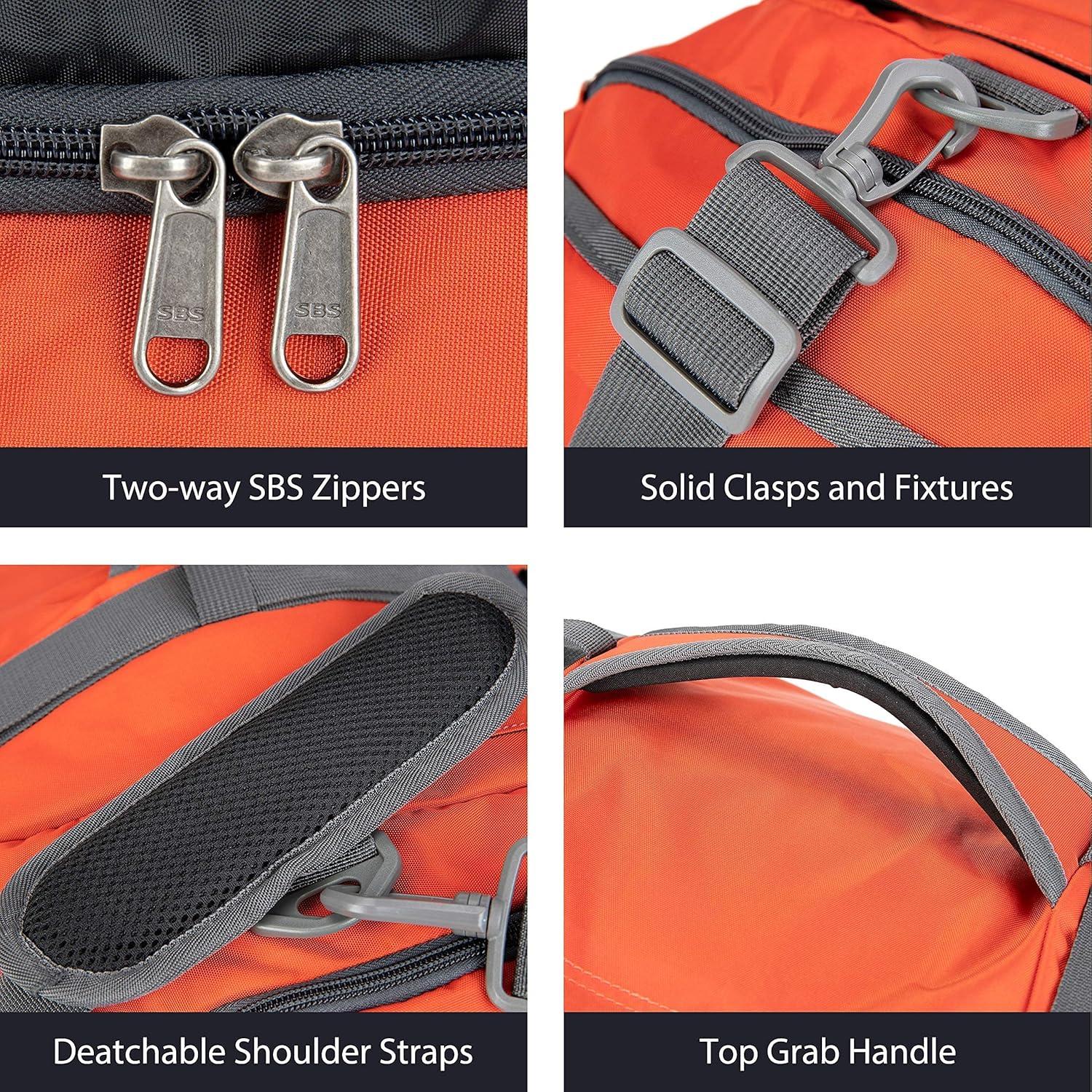 Bolsa de viaje grande Ubon 45L con compartimentos y correas