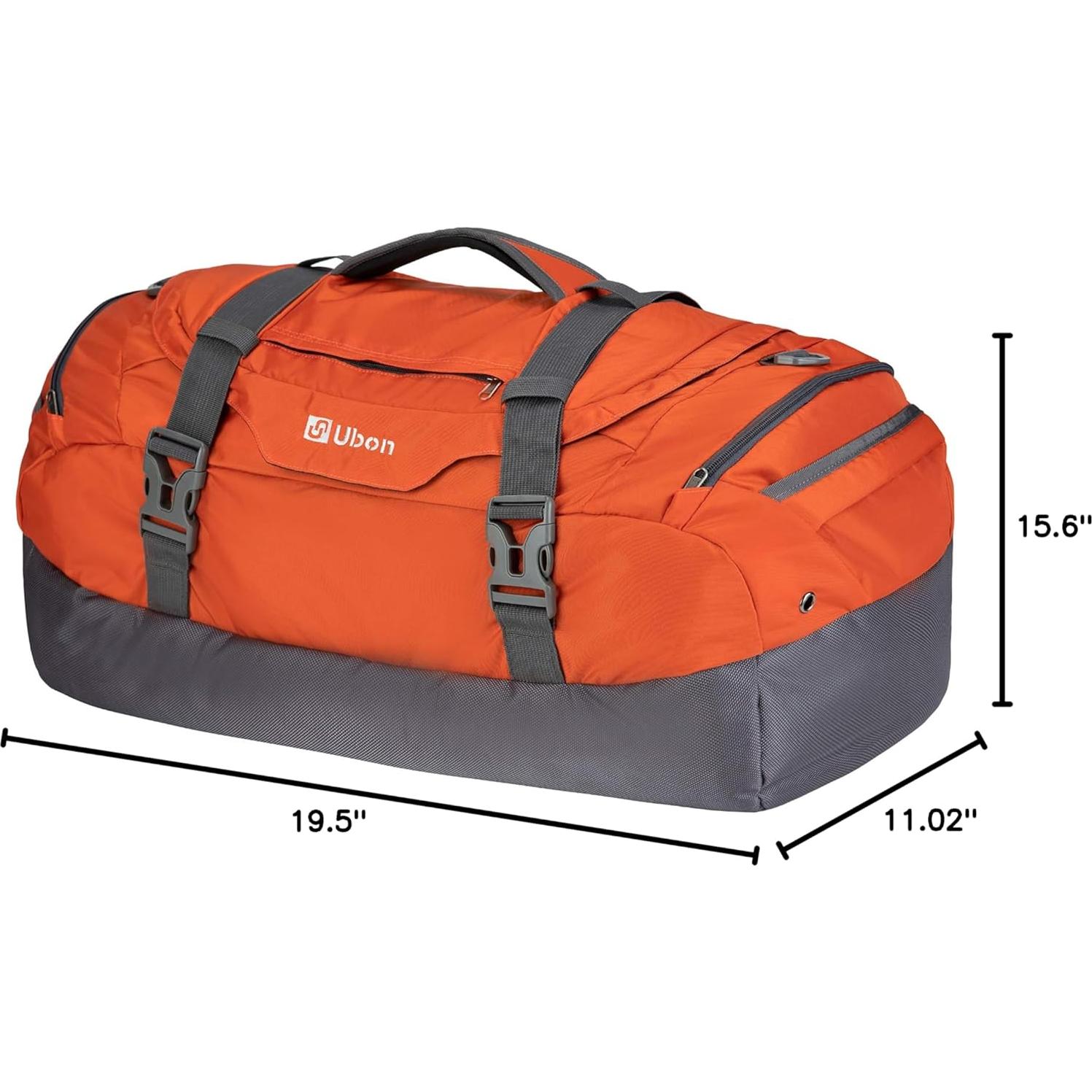 Bolsa de viaje grande Ubon 45L con compartimentos y correas