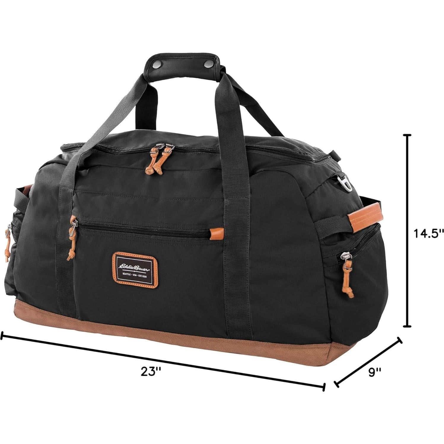 Eddie Bauer Bygone Duffel 45L Negro | Poliester/Nylon Resistente