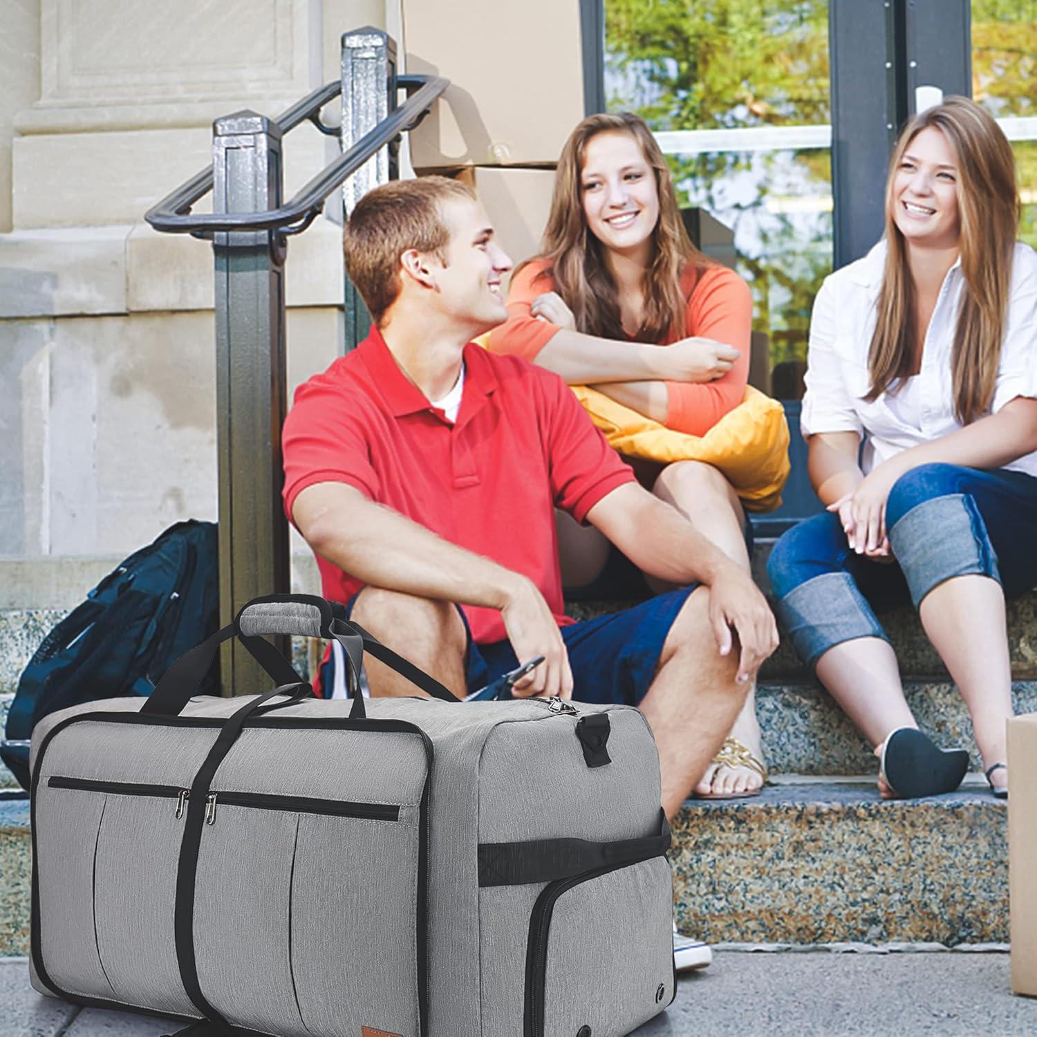 Bolsa de viaje Urtala 120L gris impermeable y plegable