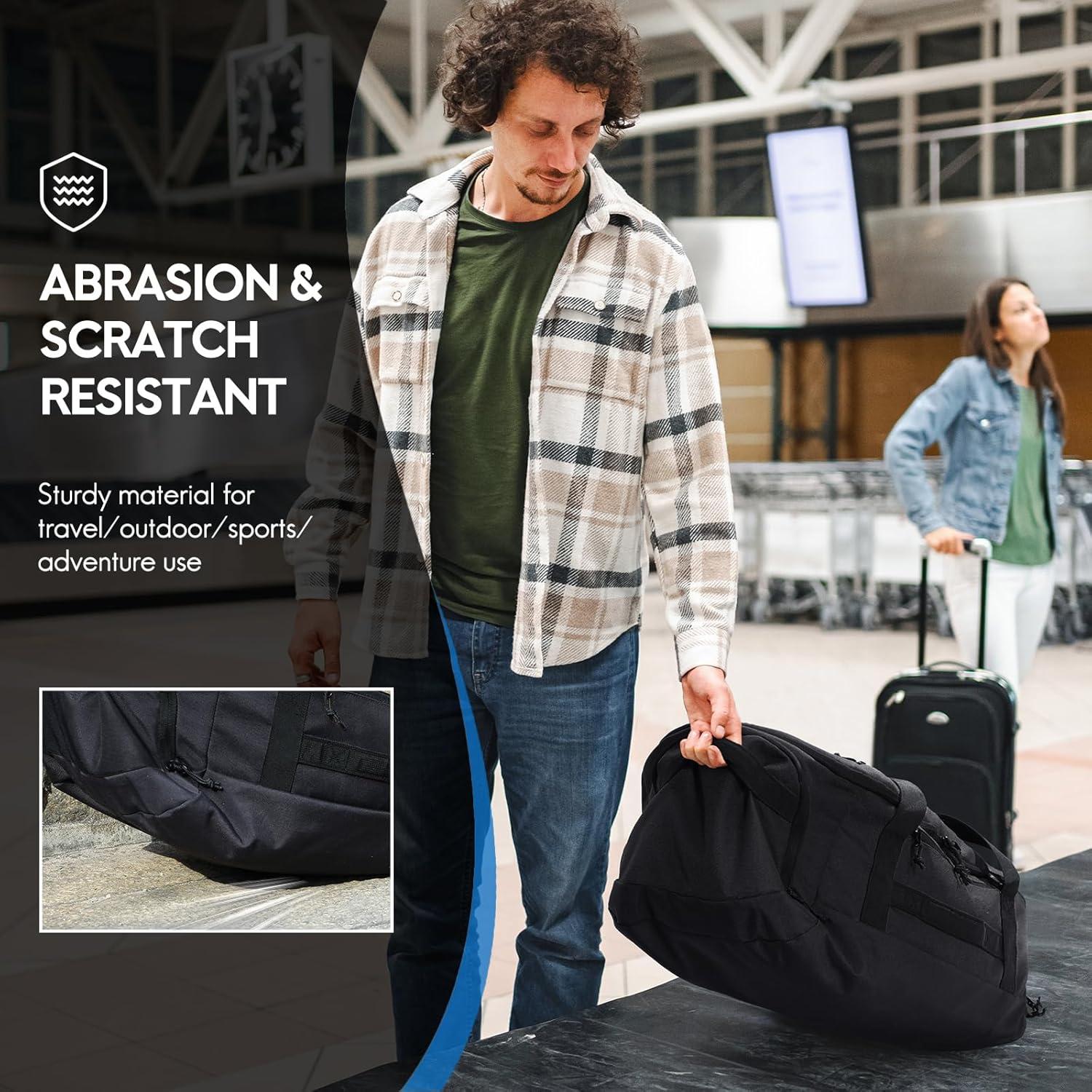 Bolsa Duffle Plegable Haimont 60L Impermeable Negro