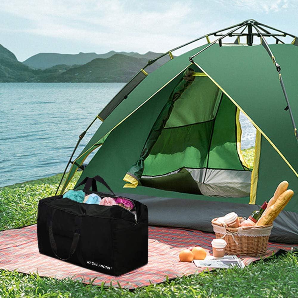 Bolsa de viaje plegable RedSeasons 96L impermeable negra