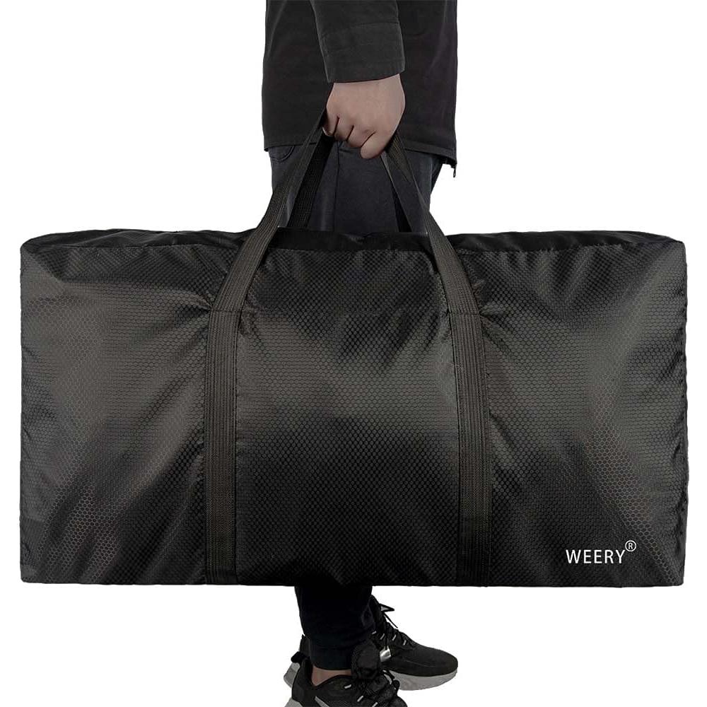 Bolsa de viaje WEERY 96L impermeable plegable unisex negra