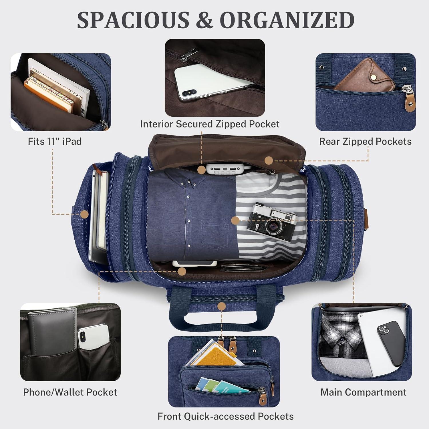 Bolsa de Viaje Expandible Gonex 50L Lona Resistente al Agua