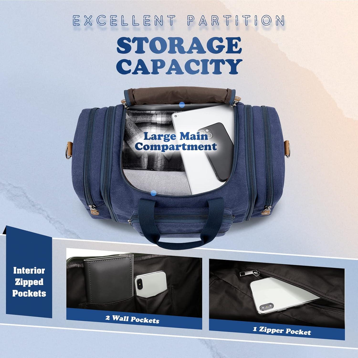 Bolsa de Viaje Expandible Gonex 50L Lona Resistente al Agua