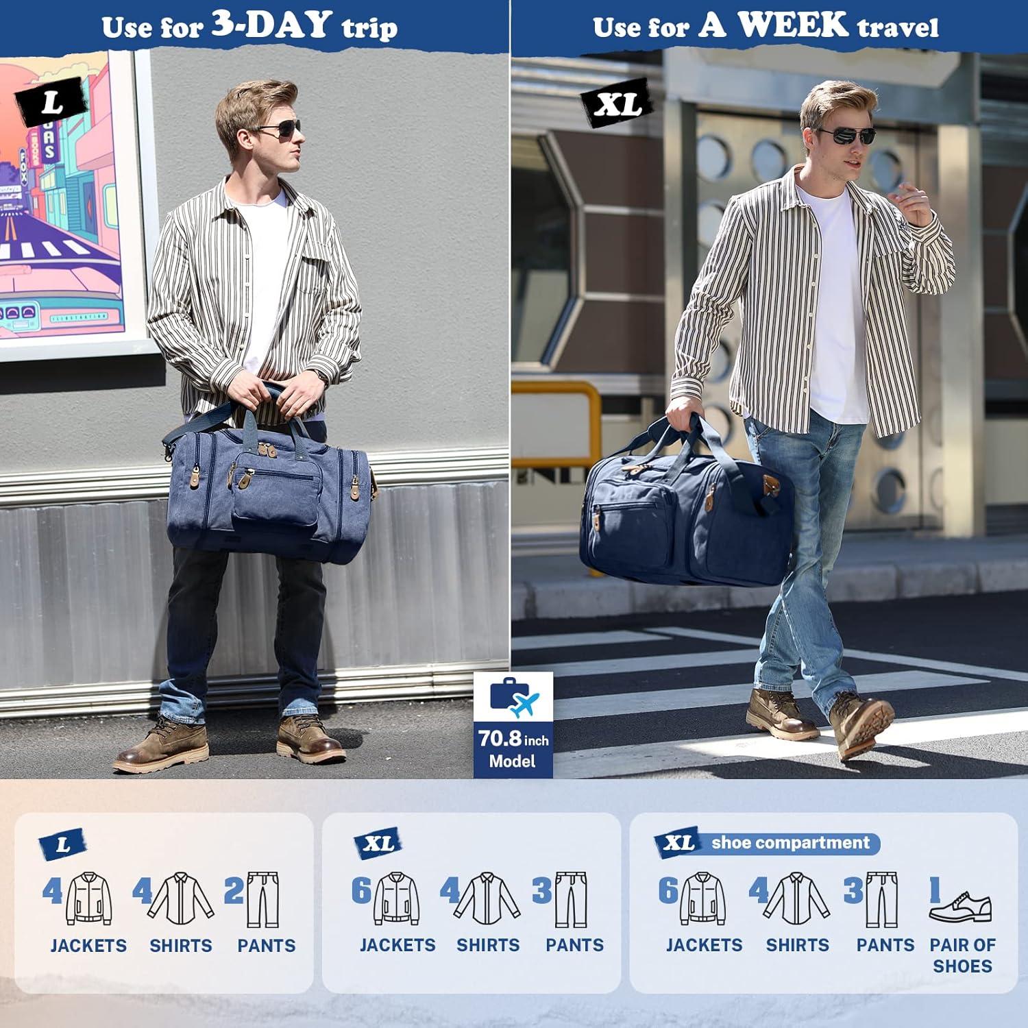 Bolsa de Viaje Expandible Gonex 50L Lona Resistente al Agua