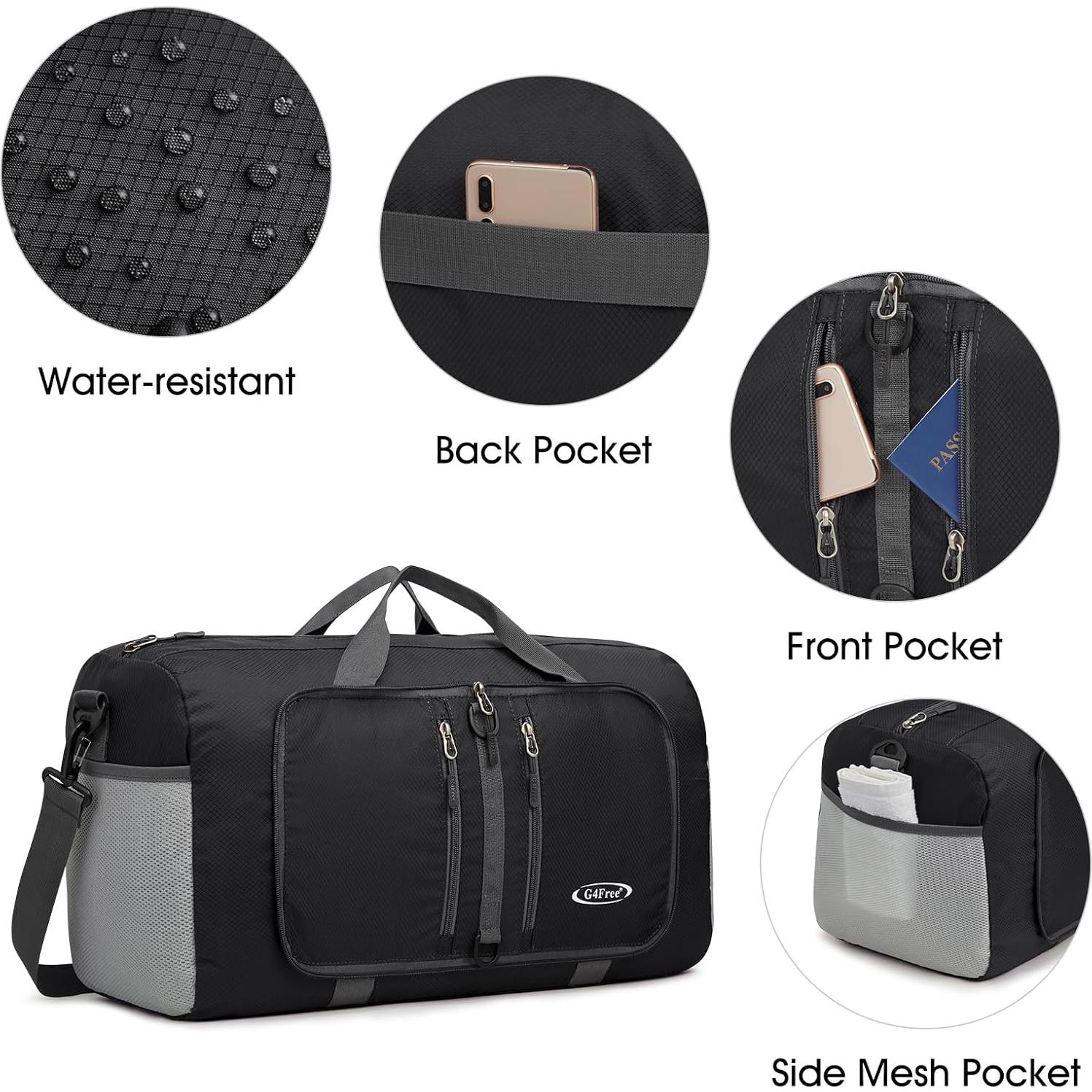 Bolsa Duffle Plegable G4Free 40L Resistente al Agua