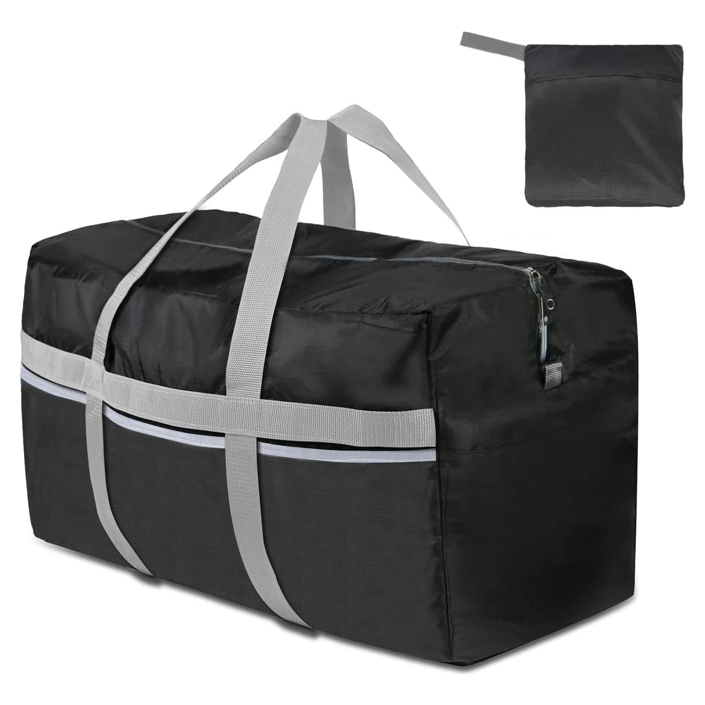 Bolsa de viaje duffel Duffle 96L impermeable plegable negra