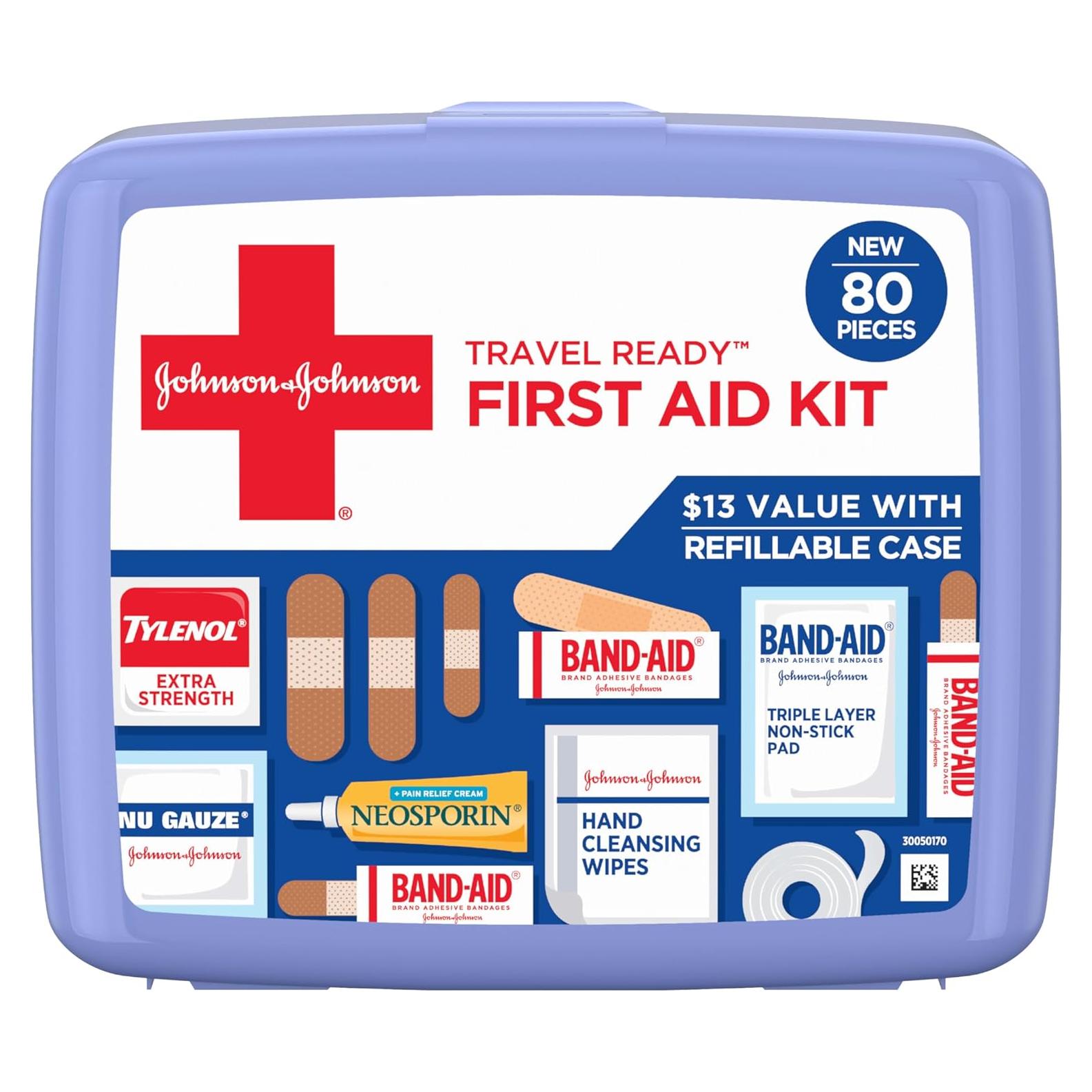 Kit de Primeros Auxilios Portátil Johnson & Johnson 80 Piezas
