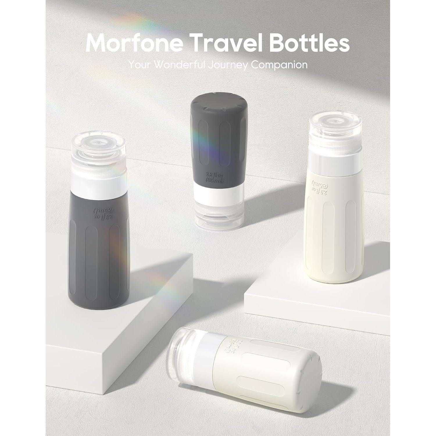Set de Botellas de Viaje Morfone 16 Piezas Silicona 2oz 3oz