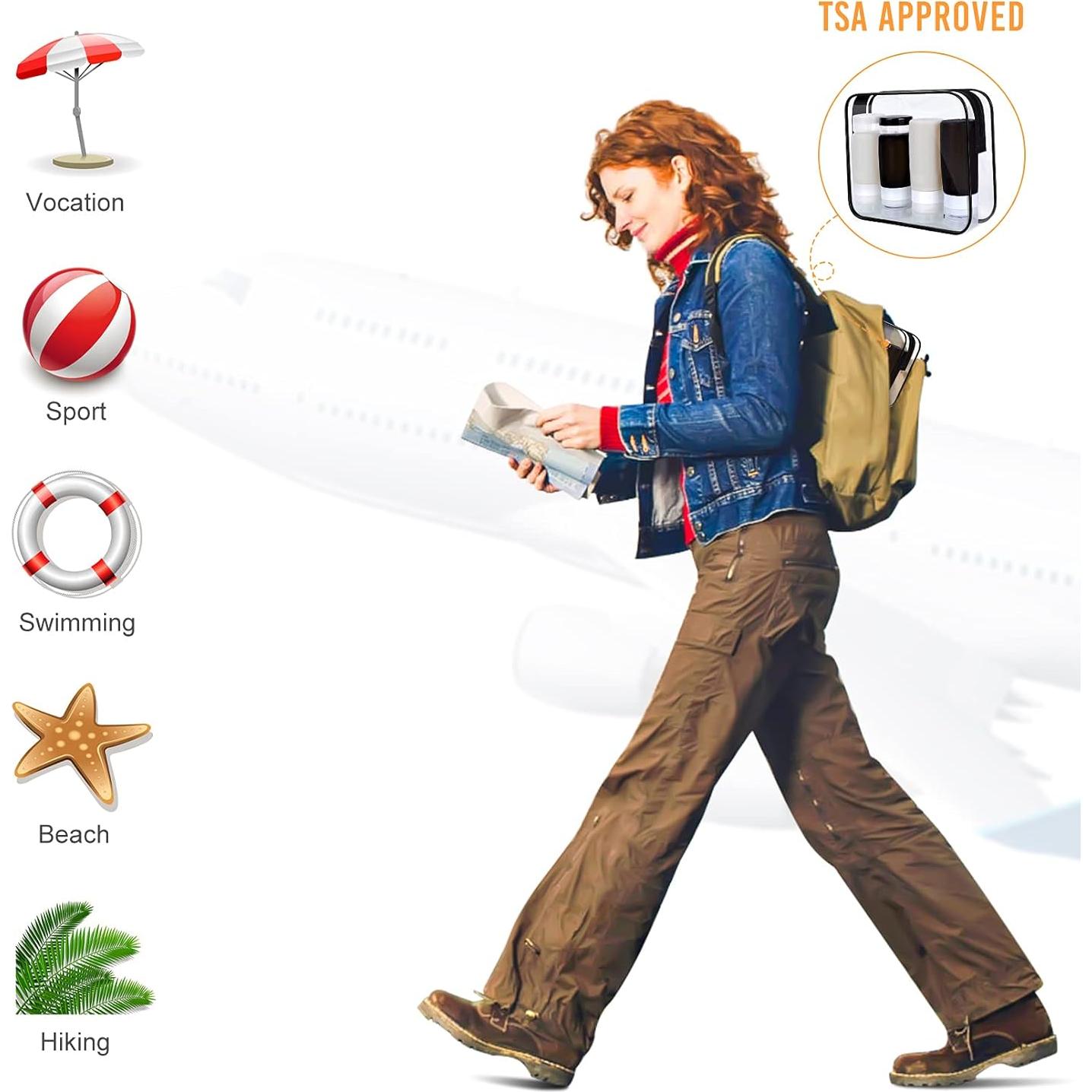 Set de Botellas de Viaje Morfone 16 Piezas Silicona 2oz 3oz