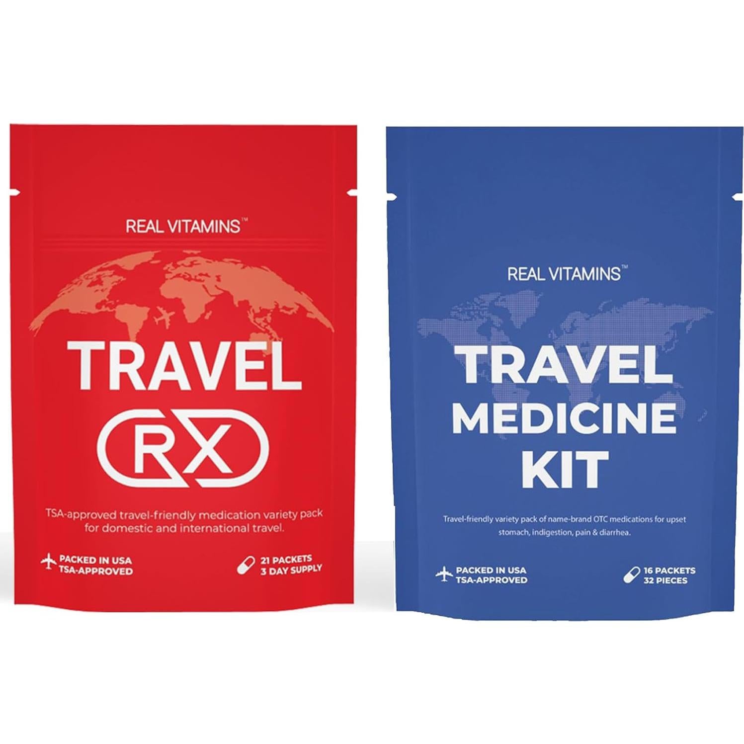 Kit de Medicamentos Esenciales para Viajes Real Vitamins - 2 Paquetes