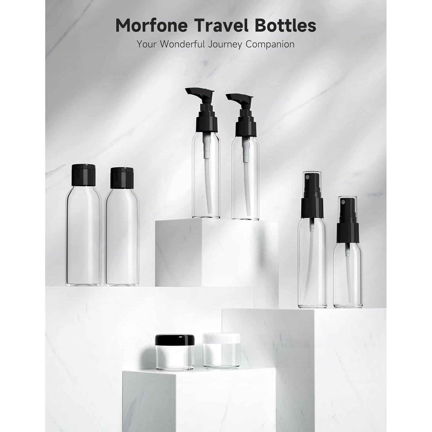 Kits de Botellas de Viaje Morfone - Aprobadas por TSA 100ml