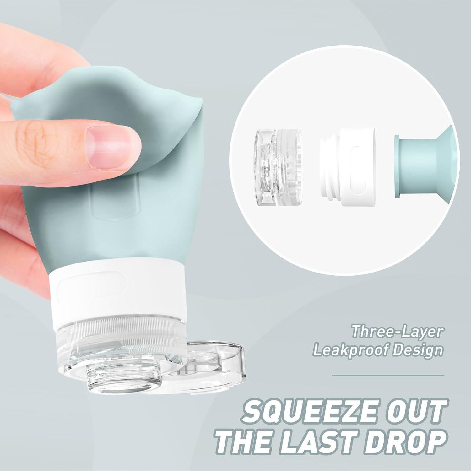 Botellas de Viaje Silicona 3oz Aprobadas por TSA - MateeyLife