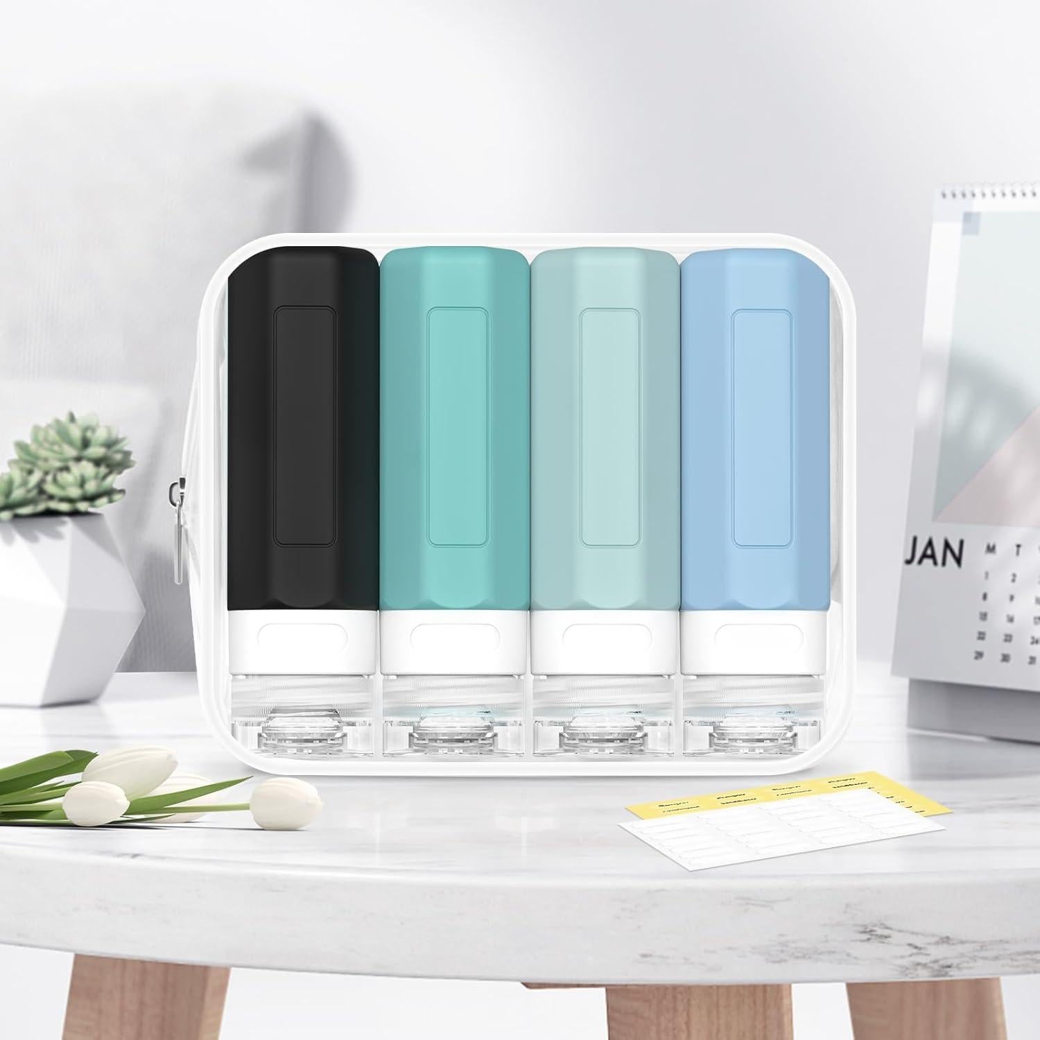 Botellas de Viaje Silicona 3oz Aprobadas por TSA - MateeyLife