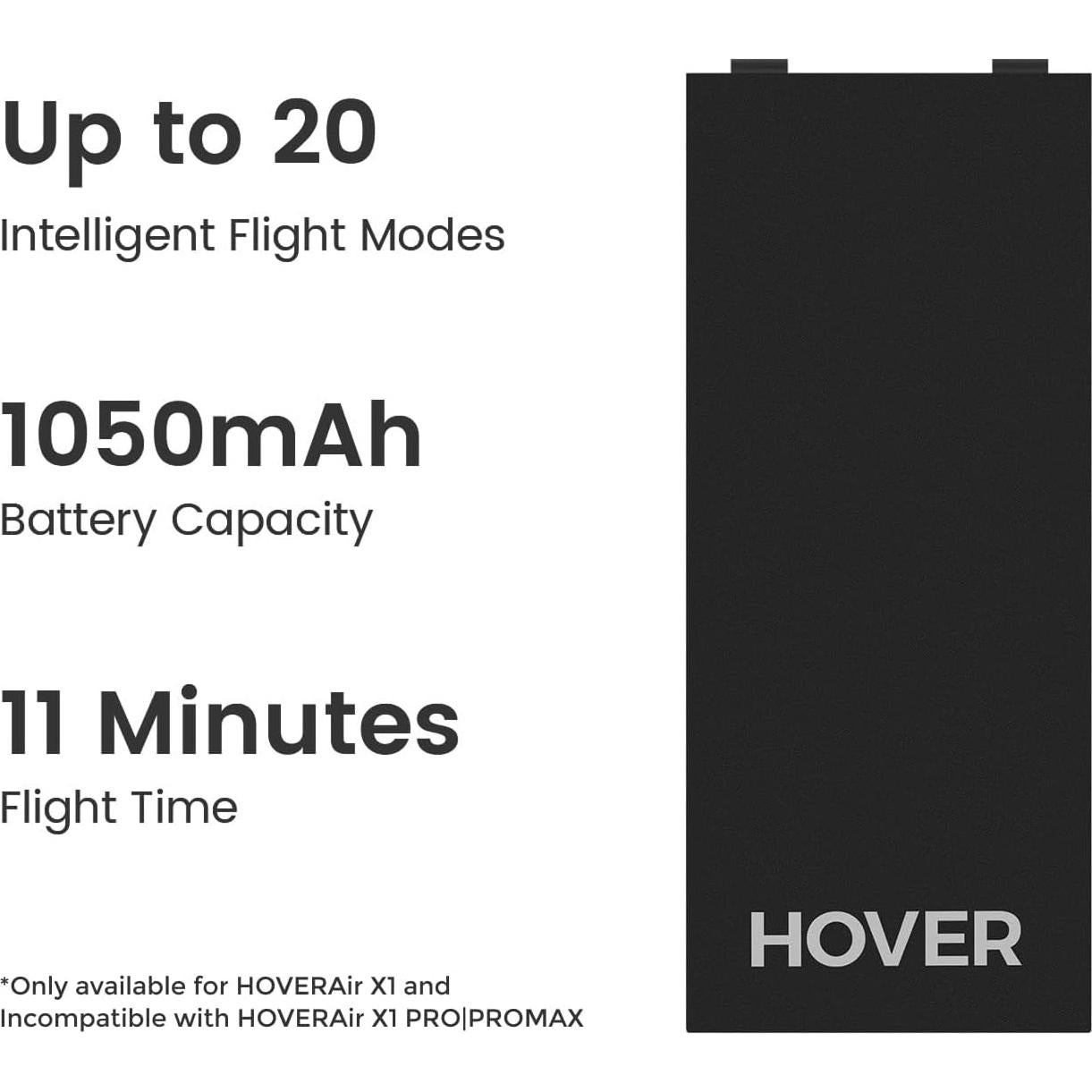 Batería de Polímero de Litio HOVERAir X1 Negra - 41g