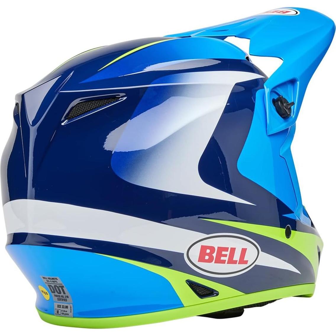 Casco de Motocross BELL MX-9 MIPS Azul Brillante 2,22 kg