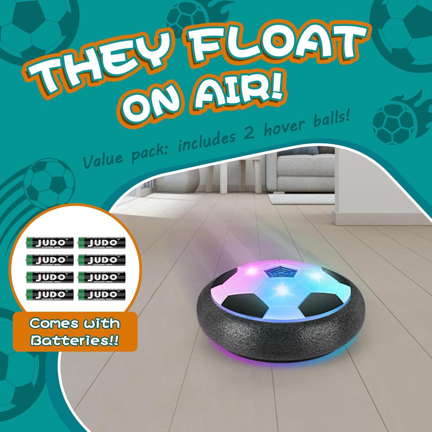 Set 2 Pelotas de Fútbol Flotantes LED con Baterías Incluidas