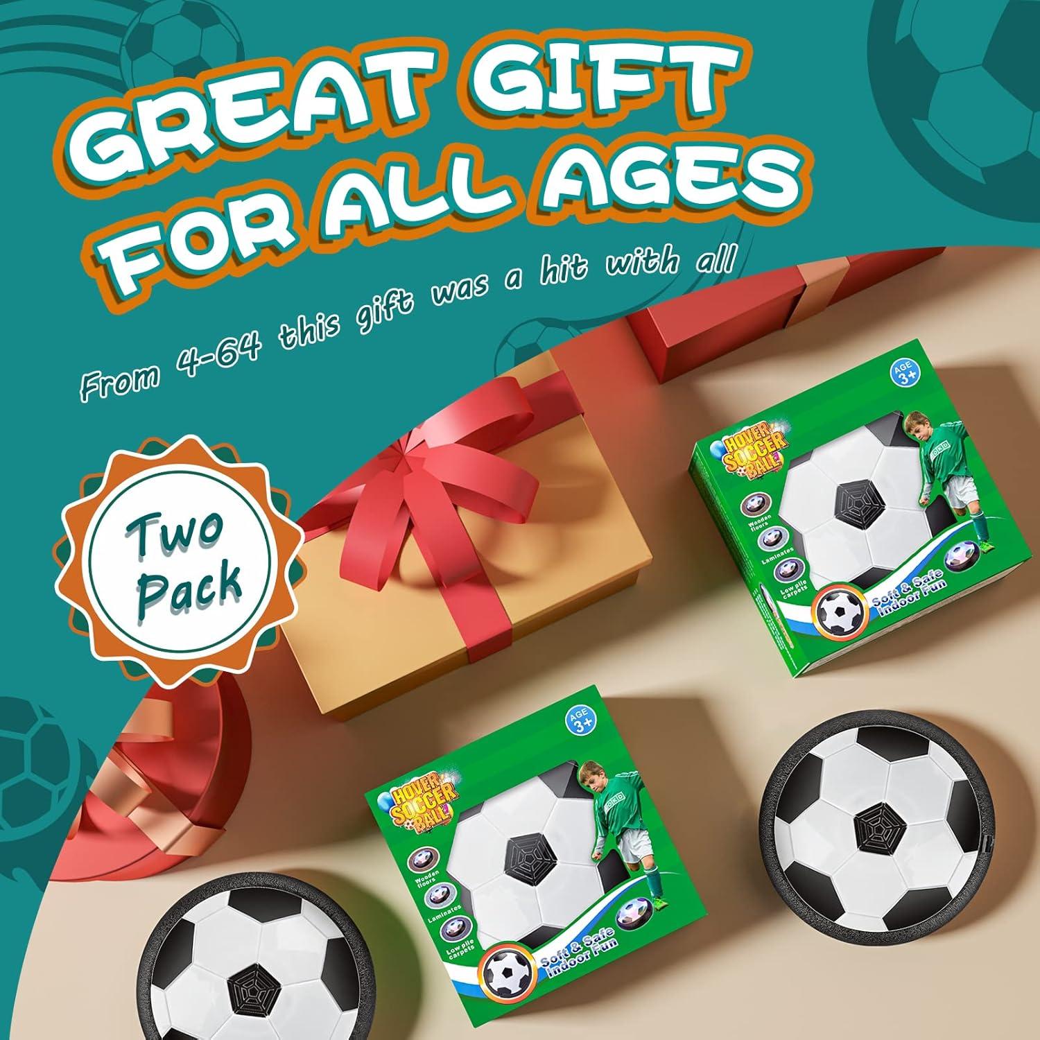 Set 2 Pelotas de Fútbol Flotantes LED con Baterías Incluidas