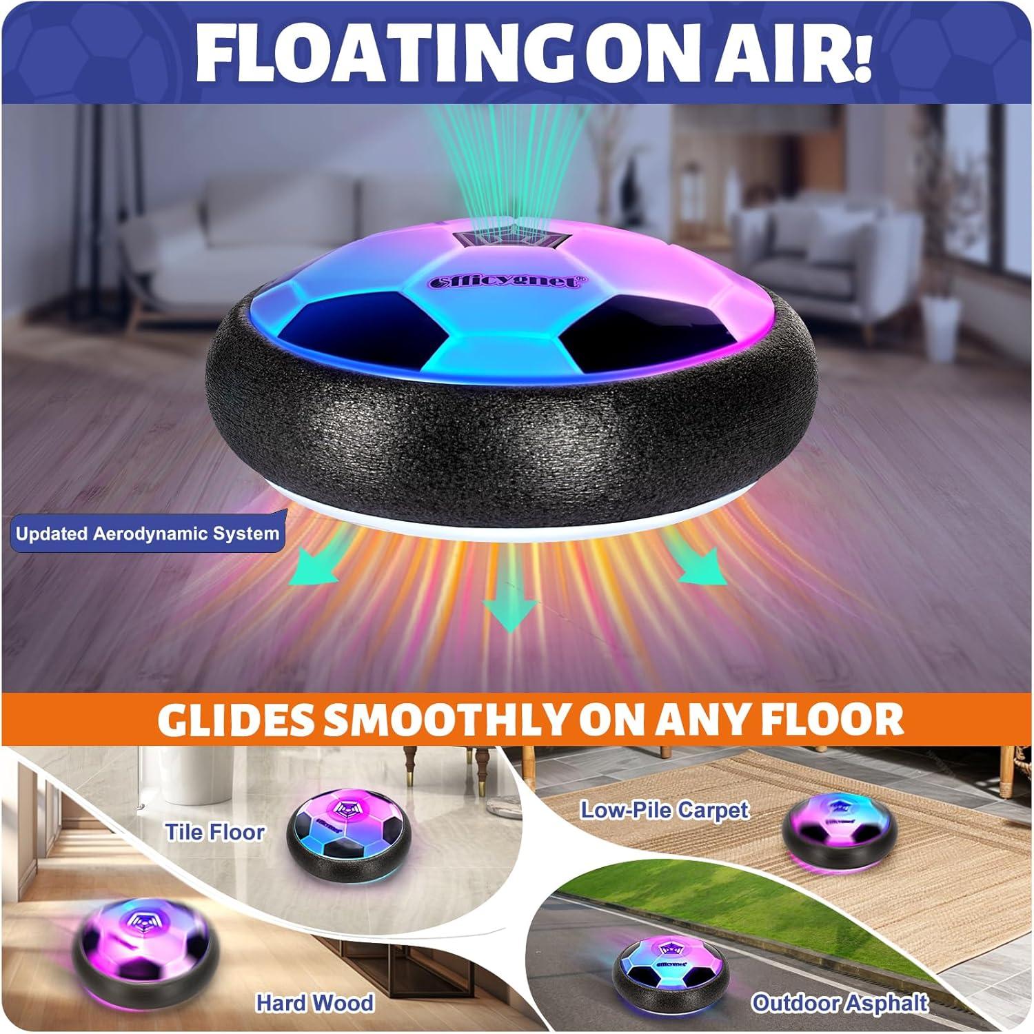 Paquete de 3 Balones de Fútbol Flotantes Officygnet LED