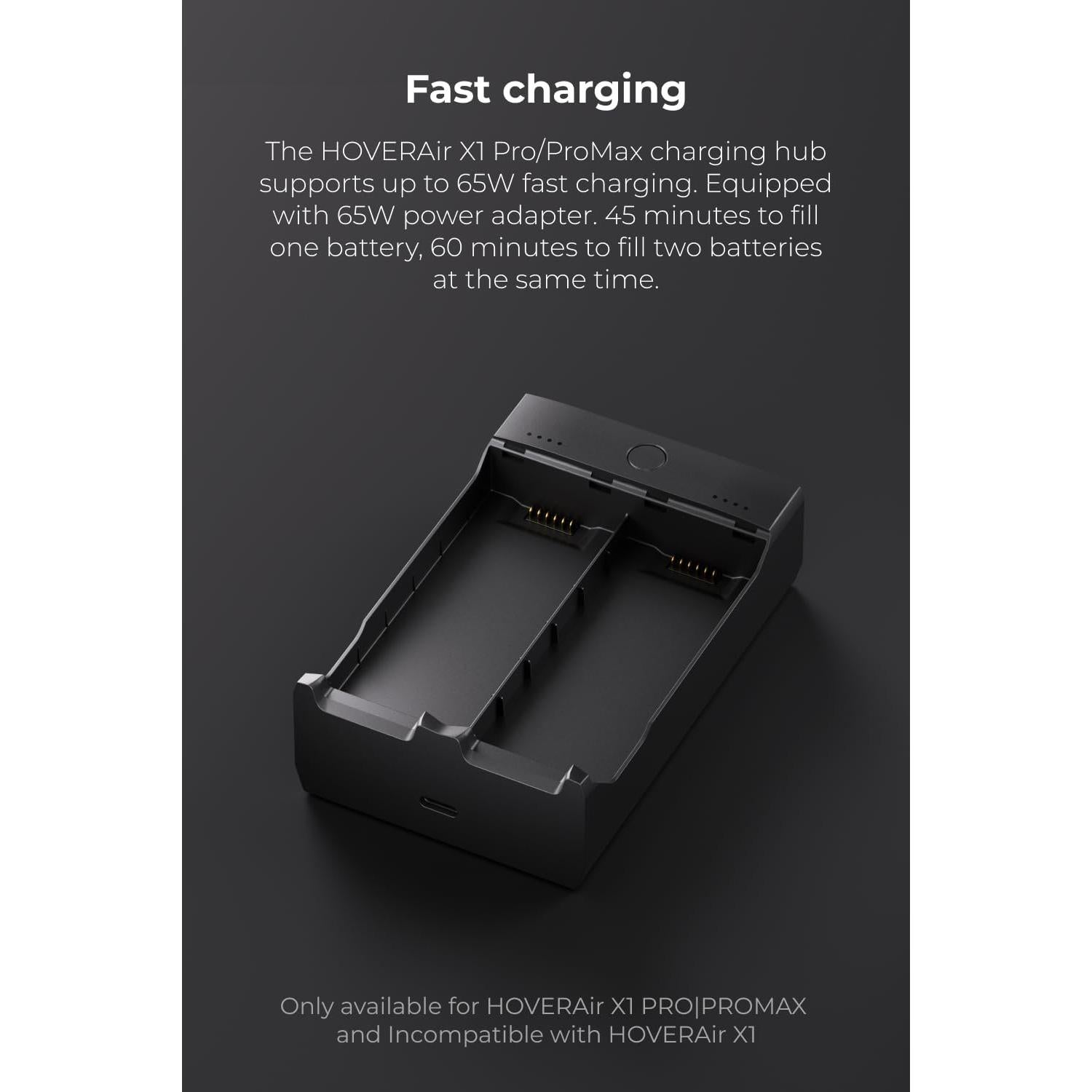 Hub de Carga Rápida HOVERAir X1 PRO/PROMAX 65W