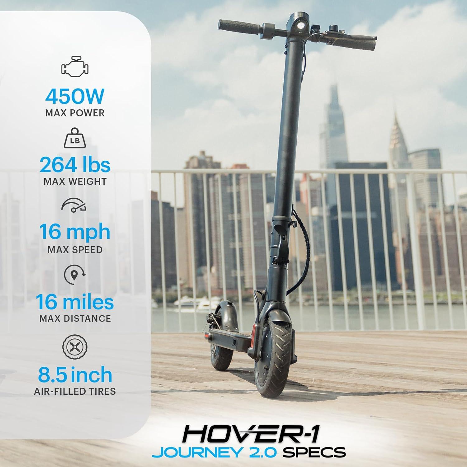 Scooter Eléctrico Plegable Hover-1 Journey 2.0 300W Amarillo