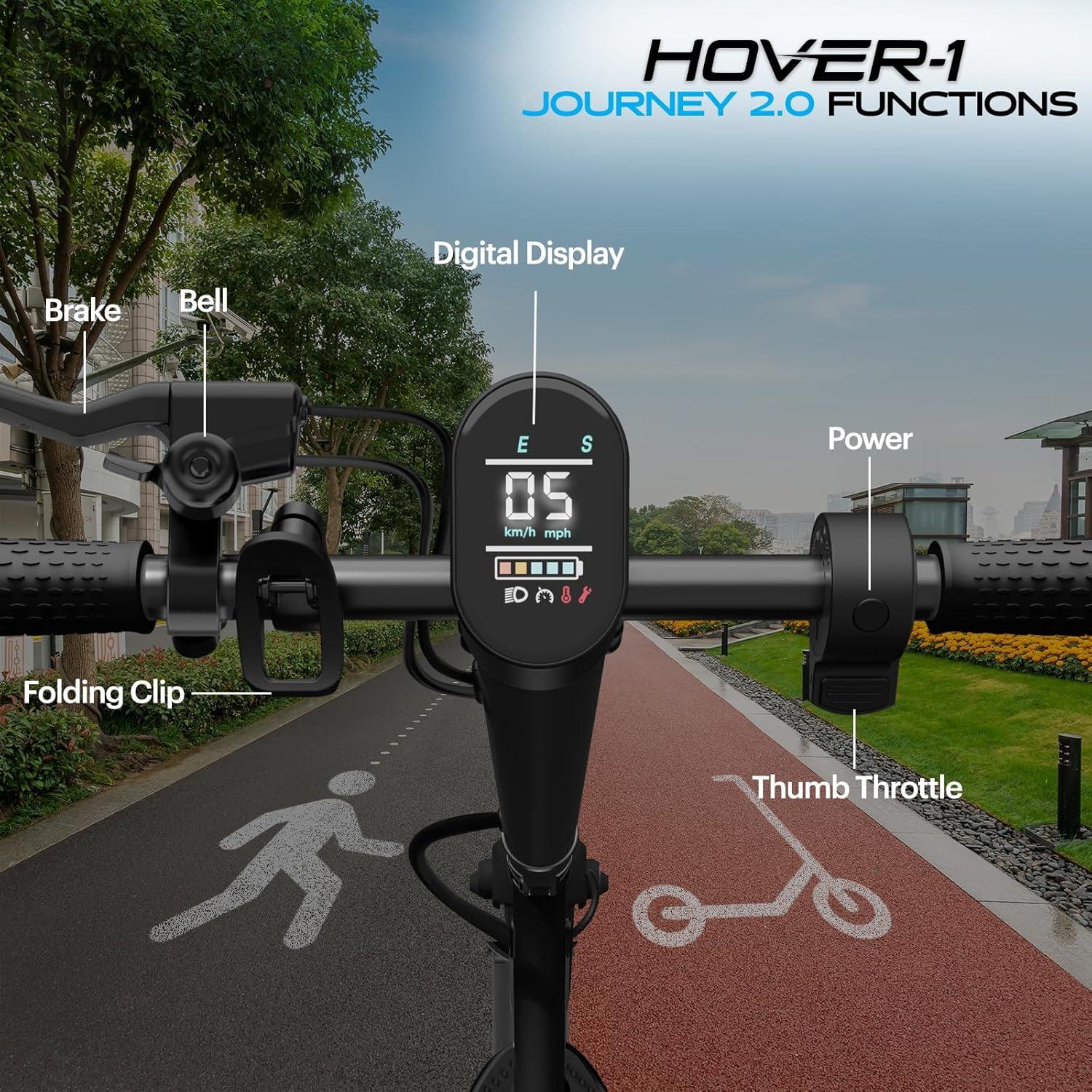 Scooter Eléctrico Plegable Hover-1 Journey 2.0 300W Amarillo