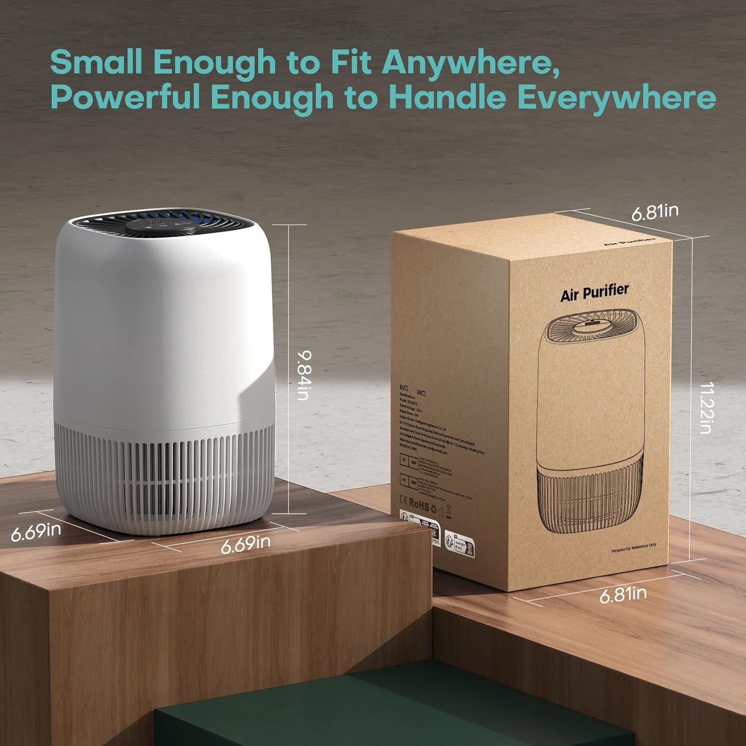 Purificador de Aire HEPA VOOPNU Blanco 99.8 m² Silencioso 22dB