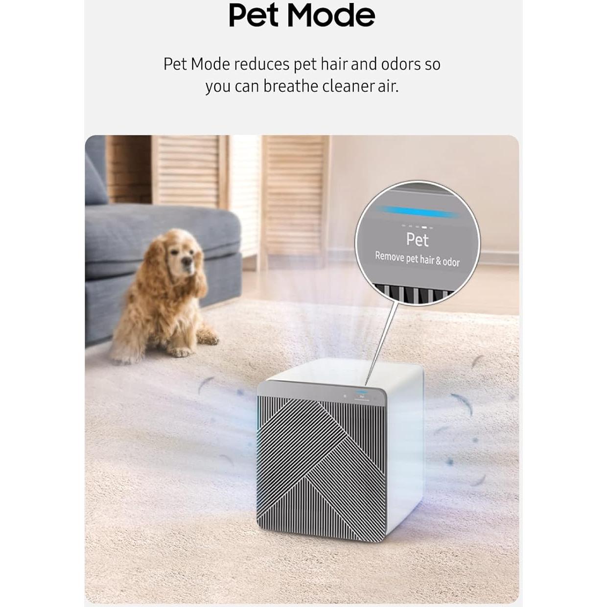 Purificador de Aire Samsung Bespoke Cube HEPA 35W Gris