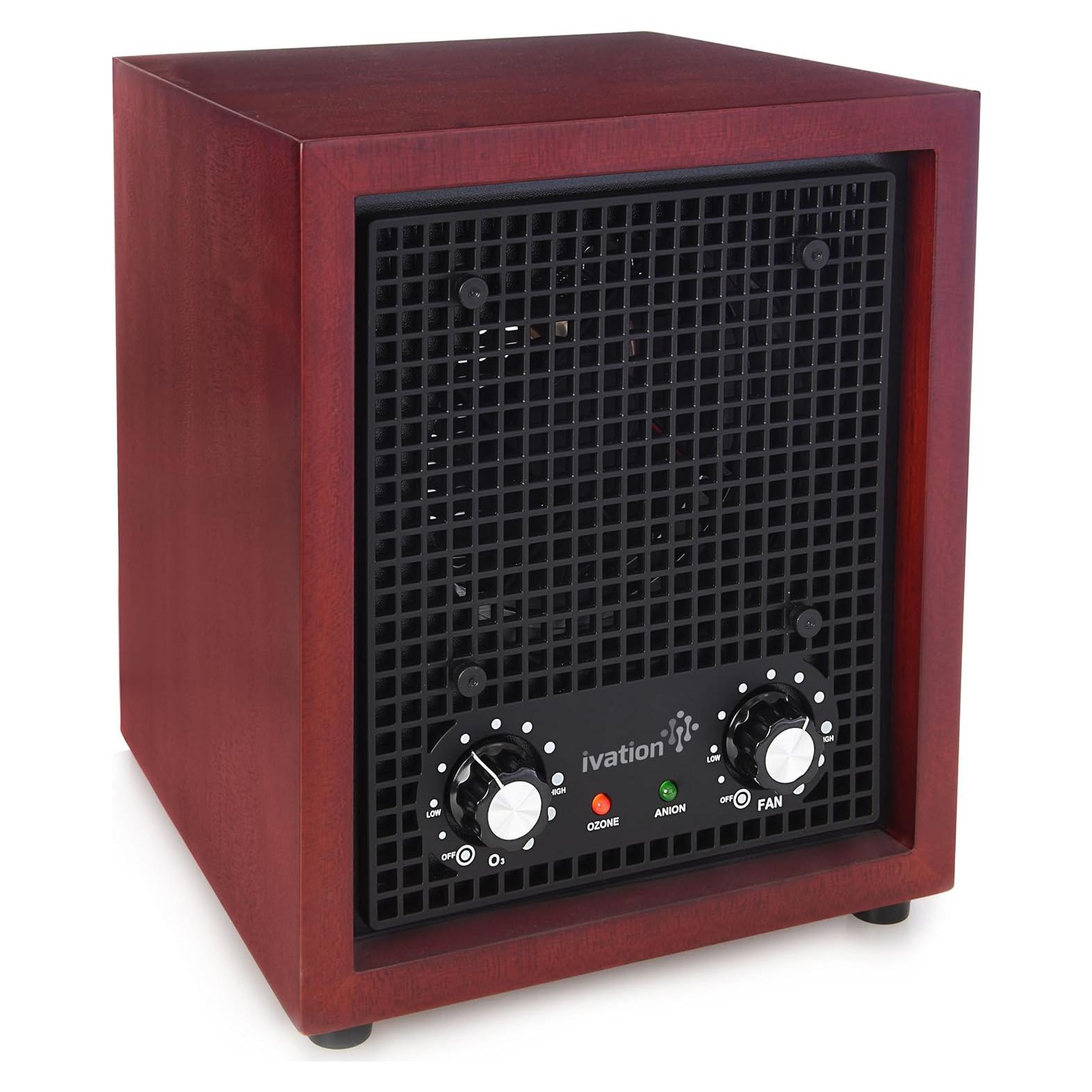 Ivation Ozone Generator Air Purifier, Ionizer & Deodorizer -Purifies Up to 3,500 Sq/Ft -Great for Dust, Pollen, Pets, Smoke & More Cherry