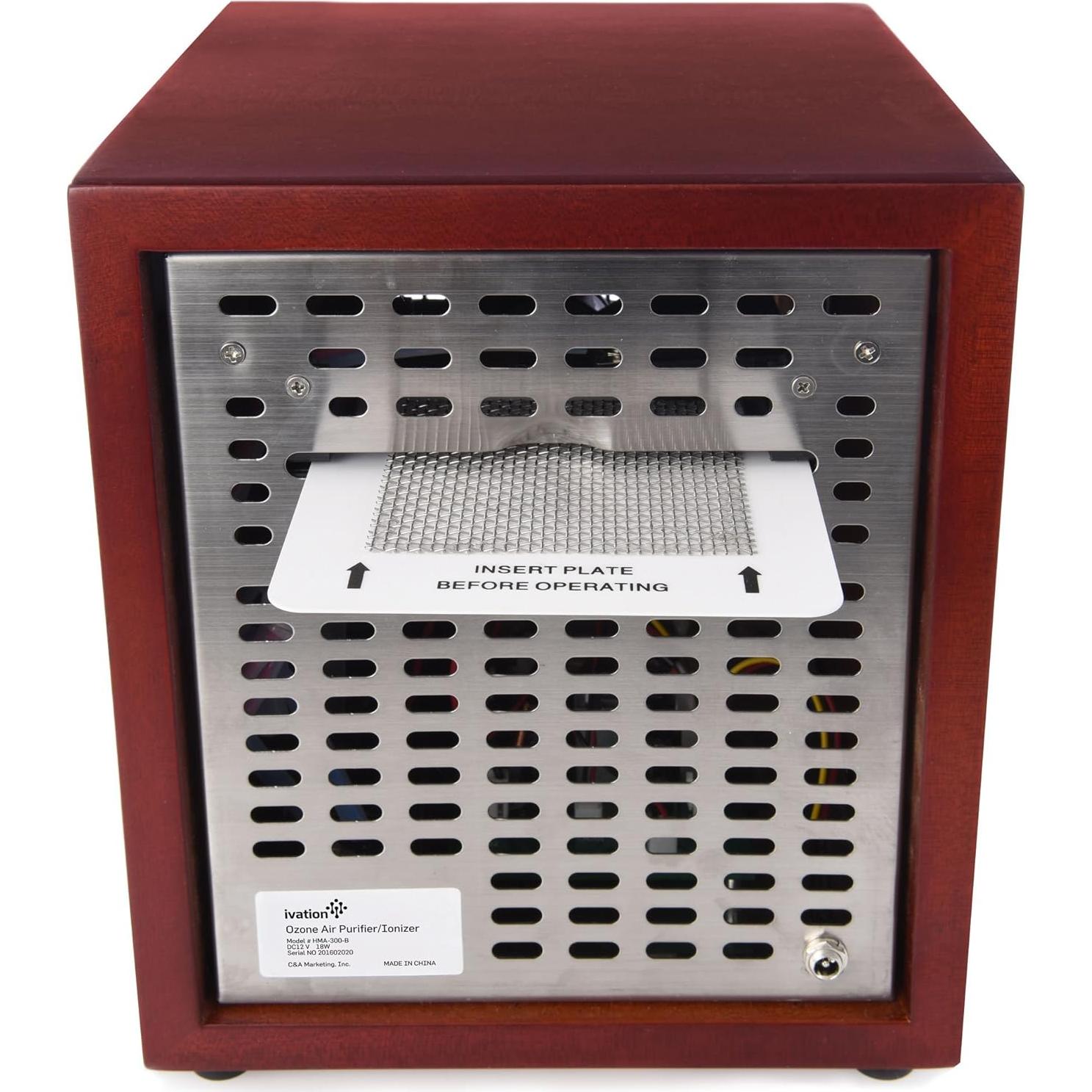 Ivation Ozone Generator Air Purifier, Ionizer & Deodorizer -Purifies Up to 3,500 Sq/Ft -Great for Dust, Pollen, Pets, Smoke & More Cherry