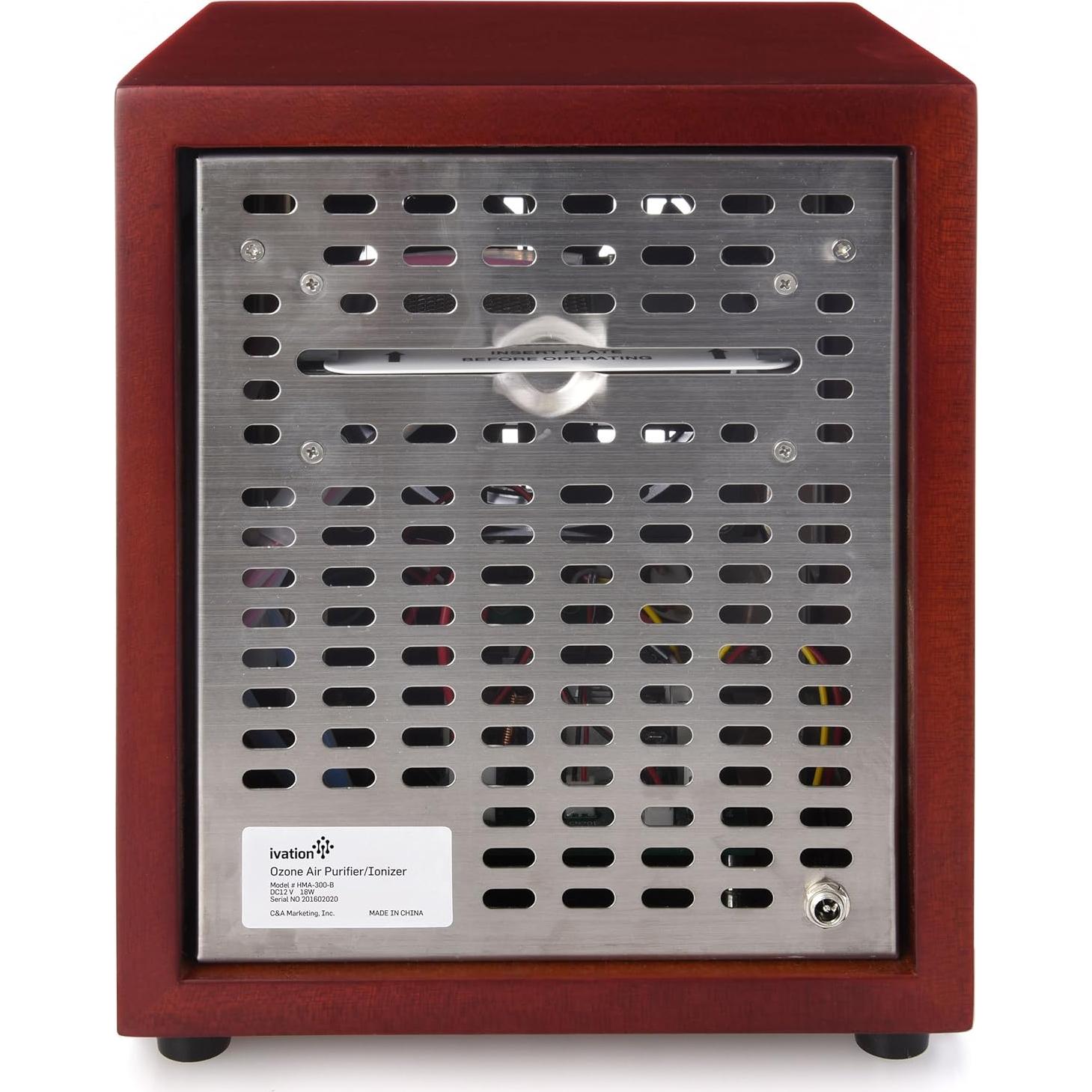 Ivation Ozone Generator Air Purifier, Ionizer & Deodorizer -Purifies Up to 3,500 Sq/Ft -Great for Dust, Pollen, Pets, Smoke & More Cherry