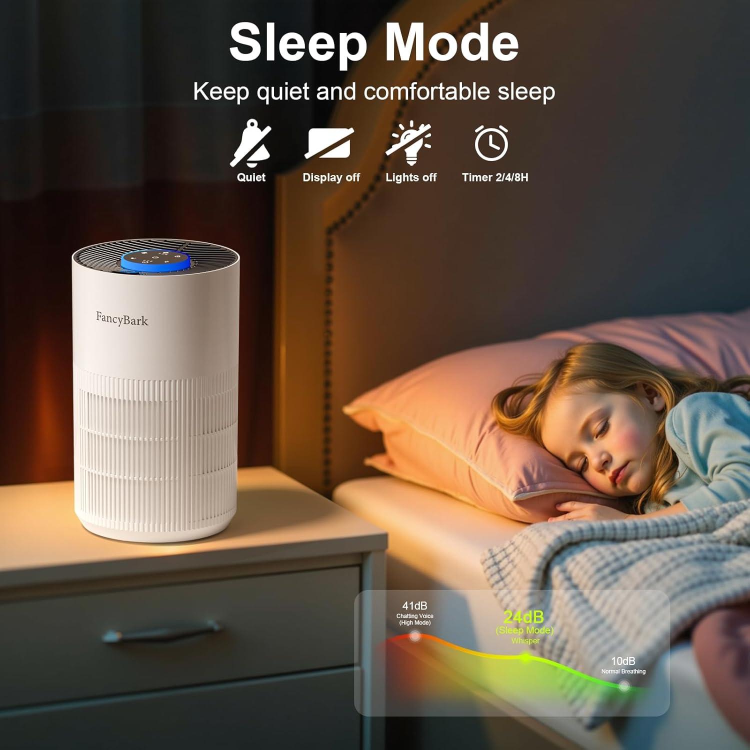 Purificador de Aire FancyBark 4000A Blanco con Filtro HEPA