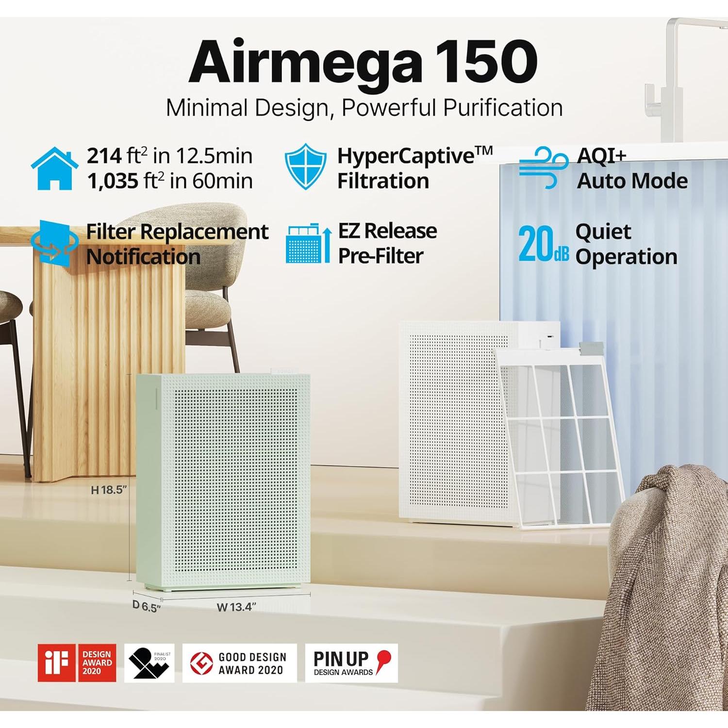 Purificador de Aire Coway Airmega 150 Blanco 19.9 m² HEPA